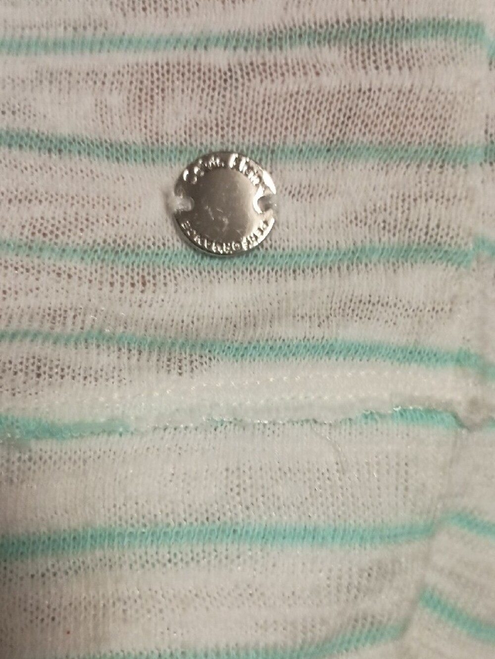 Calvin Klein Performance Mint Green Striped Long Sleeve Tee. Women's Size Xl - Picture 3 of 4